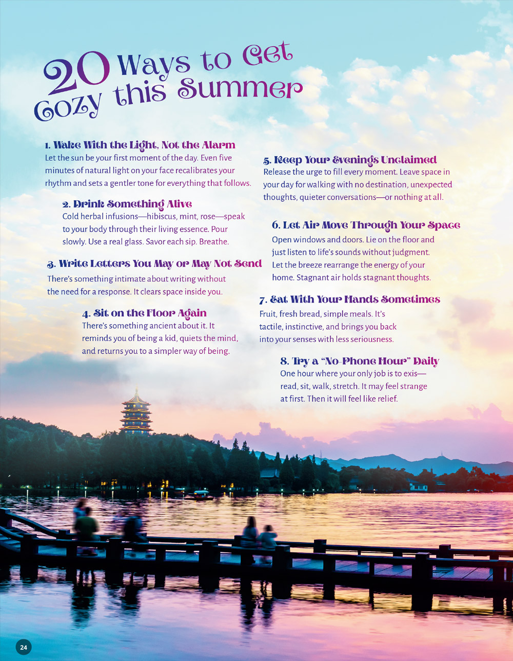 20 ways to have a cozy summer